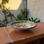 Glow and Clay pottery plate artisan ceramic hand-painted with colorful patterns