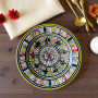 Glow and Clay Moroccan ceramic plate hand-painted with circular floral motif