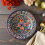 Glow and Clay Moroccan ceramic plate hand-painted with purple star design