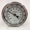 Weldless 6" Probe Thermometer w/ 3" Dial with Flat Washer