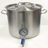 8 Gallon Stainless Steel Kettle with Tri-Clad Bottom & Weldled Ports for Valve & Thermometer (Cosmetic Damage)
