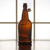 EZ CAP Flip Top Bottles Amber, 1 Liter --- Case/12