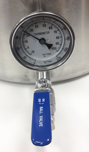 8 Gallon 304 Stainless Steel Brew Kettle with Valve and Thermometer