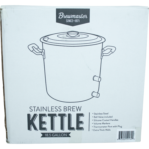18.5 Gallon Brewmaster Stainless Steel Brew Kettle BREWinternational