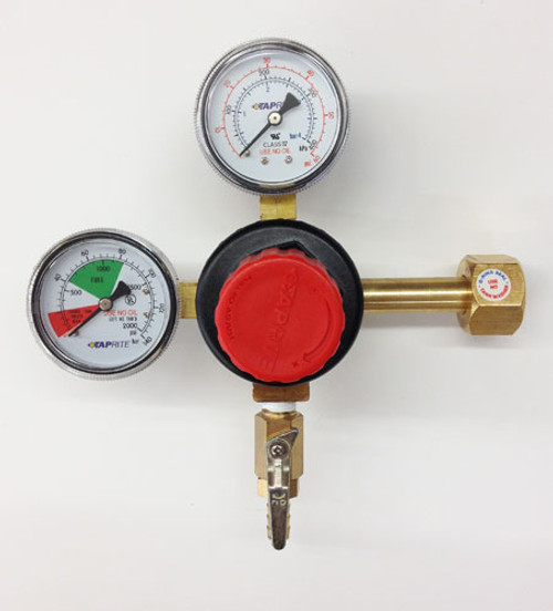 Taprite 742HP Regulator Double Gauge CO2 w/ Easy Turn Knob Taprite 742HP Regulator Double Gauge CO2 w/ Easy Turn Knob