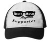 BLUES MUSIC MAGAZINE SUPPORTER BLACK & WHITE EMBROIDERED HAT