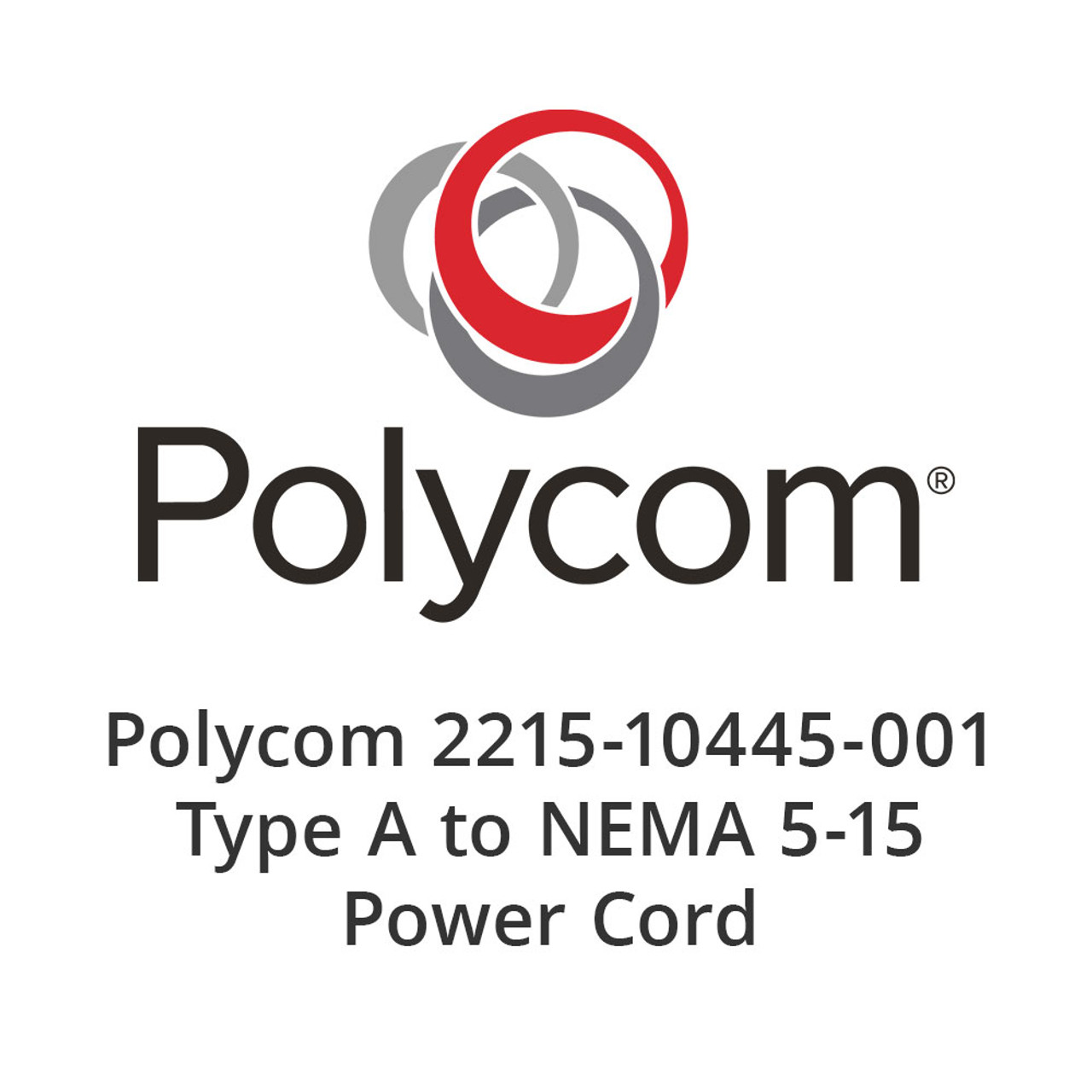 Polycom Type A to NEMA 5-15 Power Cord, 2215-10445-001