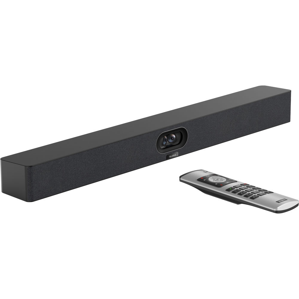 Yealink MeetingBar A40-031 Solution de vidéoconférence 4K Tout-en-Un avec Double caméras de 48 MP, Champ de Vision 120°, Baie de Microphones 8 MEM, Panneau Tactile CTP25, Compatible avec Microsoft