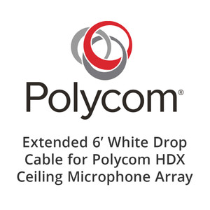 Poly Extended 6' Drop Cable for HDX Ceiling Microphone Array - White