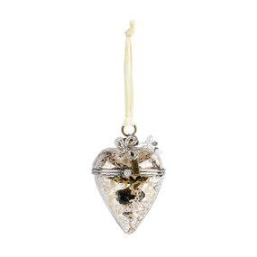 glass heart ornament that opens like a locket