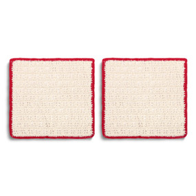 Holiday Red Woven Dish Cloth and Scrubber Set