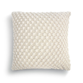 Cream Open Weave Throw Pillow Large Weave