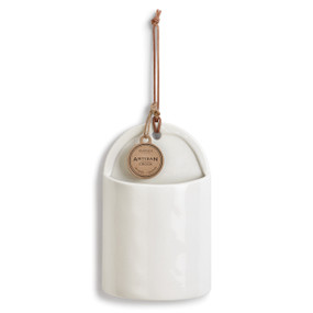 Artisan, plain white utensil hanging holder