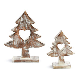 Tree Figure with Heart Set of 2 Assorted