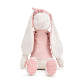 Linen Plush - Pink Bunny - Nursery Keepsake