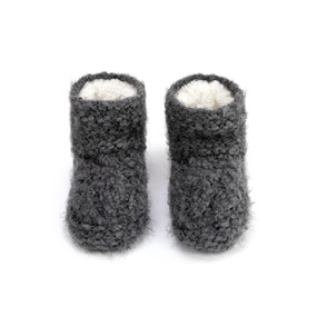 Slipper Booties - Charcoal