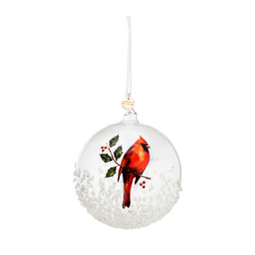 Cardinal with Holly Dated Ornament