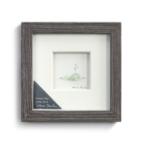 Dream Big Little One Wall Art Pebble Wood Frame