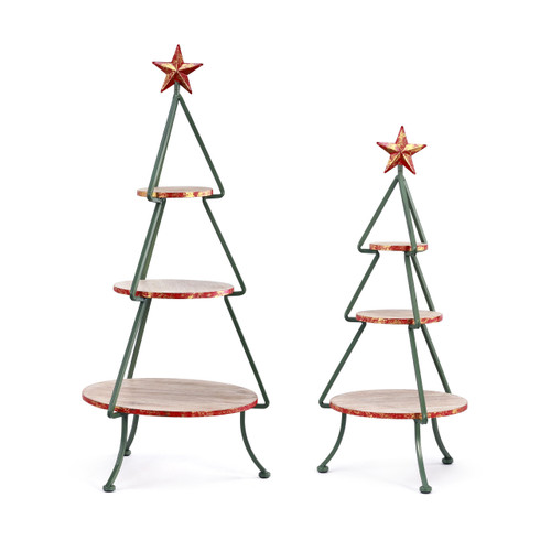 Tiered Tree Display Stand Set of 2