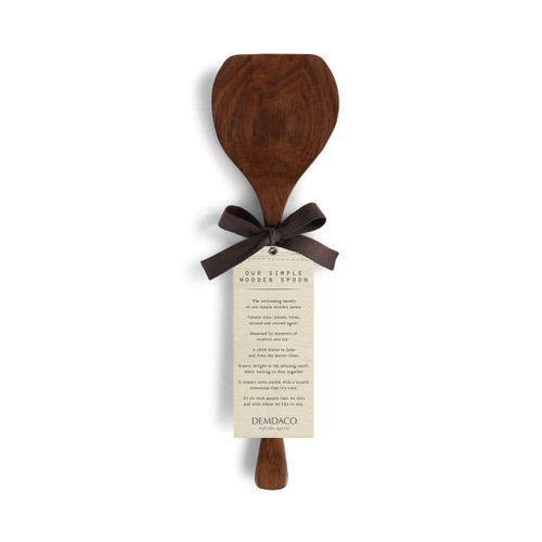 wooden spoon with a poem about the spoon tied to it