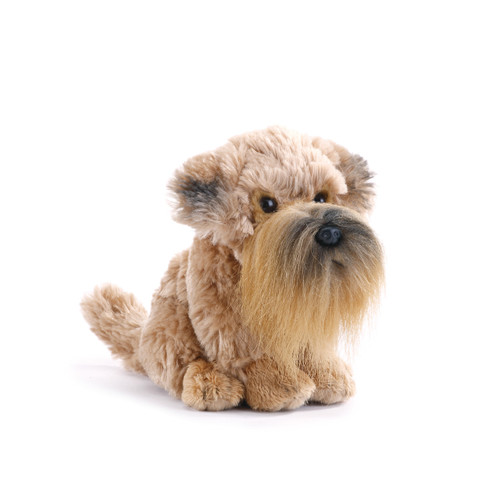 Stuffed tan dog with long beard