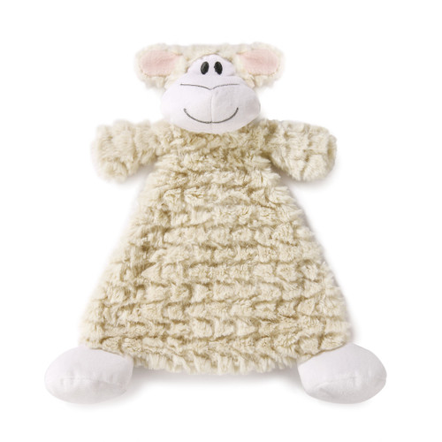 Tan lamb spread open blanket animal