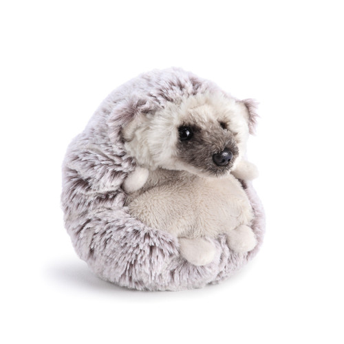 front view of round hedgehog stuffed animal