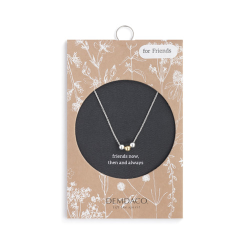Simply Friends Necklace with Gold/Silver Metal Beads