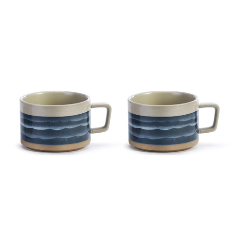 Lake Waves Soup Mug Set of 2