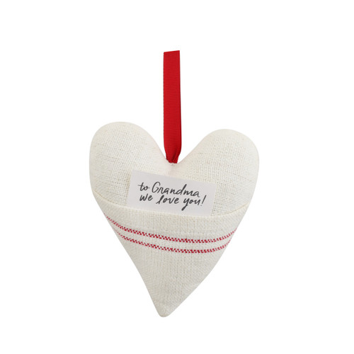 Merry Christmas Heart Pocket Ornament
