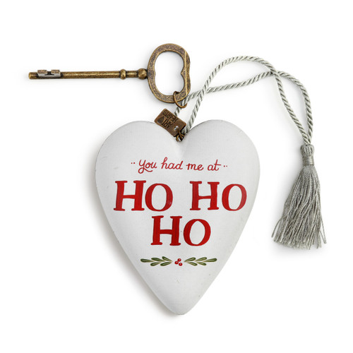 You Had Me At Ho Ho Ho Art Heart Resin Sculpture