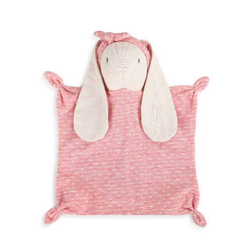 Linen Blankie - Pink Bunny - Nursery Keepsake