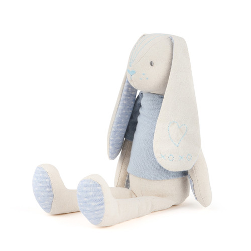 Linen Plush - Blue Bunny - Nursery Keepsake