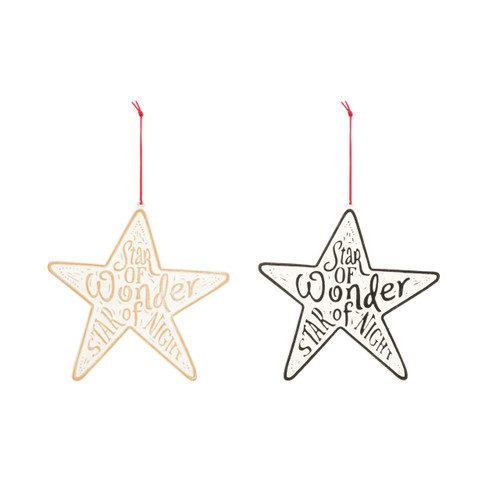 Gold & Silver Star of Wonder Ornaments - 2 Assorted