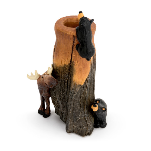 Bear and Moose Bud Vase Figurine