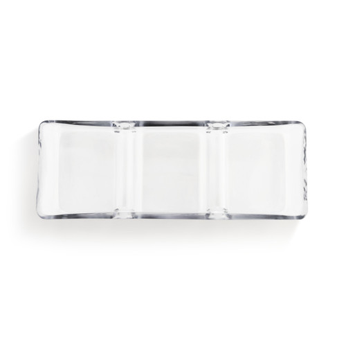 Glass 3-Section  Divided Serving Dish