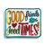 Rectagnle 'good times good friends' plate