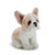 Small white/tan stuffed dog animal with large sticking up ears