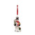 White snowman figurine ornament with red scarf and black top hat
