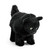 front view of black cat stuffed animal in standing position