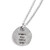 round silver charm on necklace with You Grow Girl etched into it