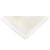 triangular tan towel with white borders