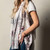 byDesign Scarf Vest with Sketches of Nature Graphic