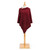 Knit Button Poncho - Wine