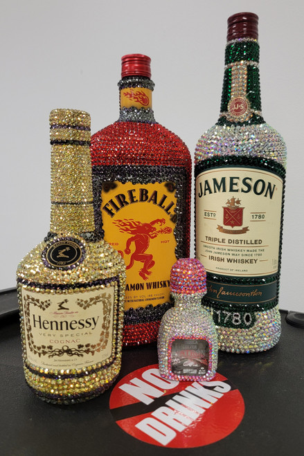 PartyDancersUSA MerchStop features Destiny Blings Fine Swarovski Rhinestone finished liquor bottles. Instacart verification required.