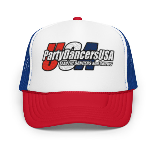 PartyDancersUSA "USA Logo" - Embroidered  Foam Trucker Hat - RWB