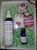 Gift Box two contains one 4 ounce pure lavender hydrosol mister, a large dried lavender bud sachet, and 10 ml (1/3 oz.) pure lavender oil.