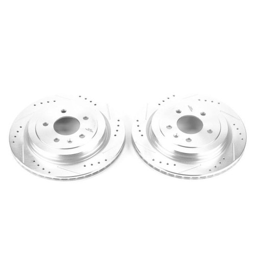 Power Stop 13-18 Cadillac ATS Rear Evolution Drilled & Slotted Rotors - Pair Power Stop 13-18 Cadillac ATS Rear Evolution Drilled & Slotted Rotors - Pair