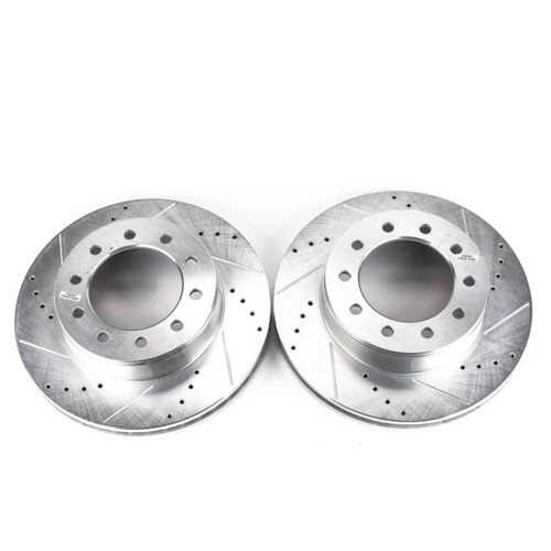 Power Stop 05-16 Ford F-450 Super Duty Front Evolution Drilled & Slotted Rotors - Pair Power Stop 05-16 Ford F-450 Super Duty Front Evolution Drilled & Slotted Rotors - Pair