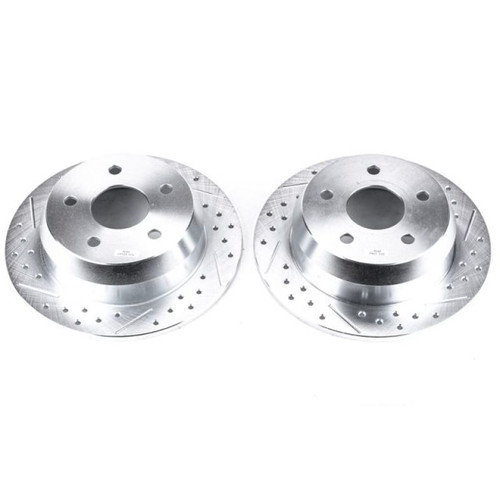 Power Stop 99-04 Jeep Grand Cherokee Rear Evolution Drilled & Slotted Rotors - Pair Power Stop 99-04 Jeep Grand Cherokee Rear Evolution Drilled & Slotted Rotors - Pair